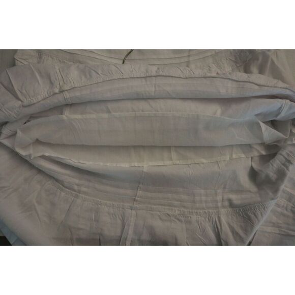 Old Navy Women's Sz M White Sleeveless Ruffle Neck Tiered Midi Sundress - Picture 8 of 12